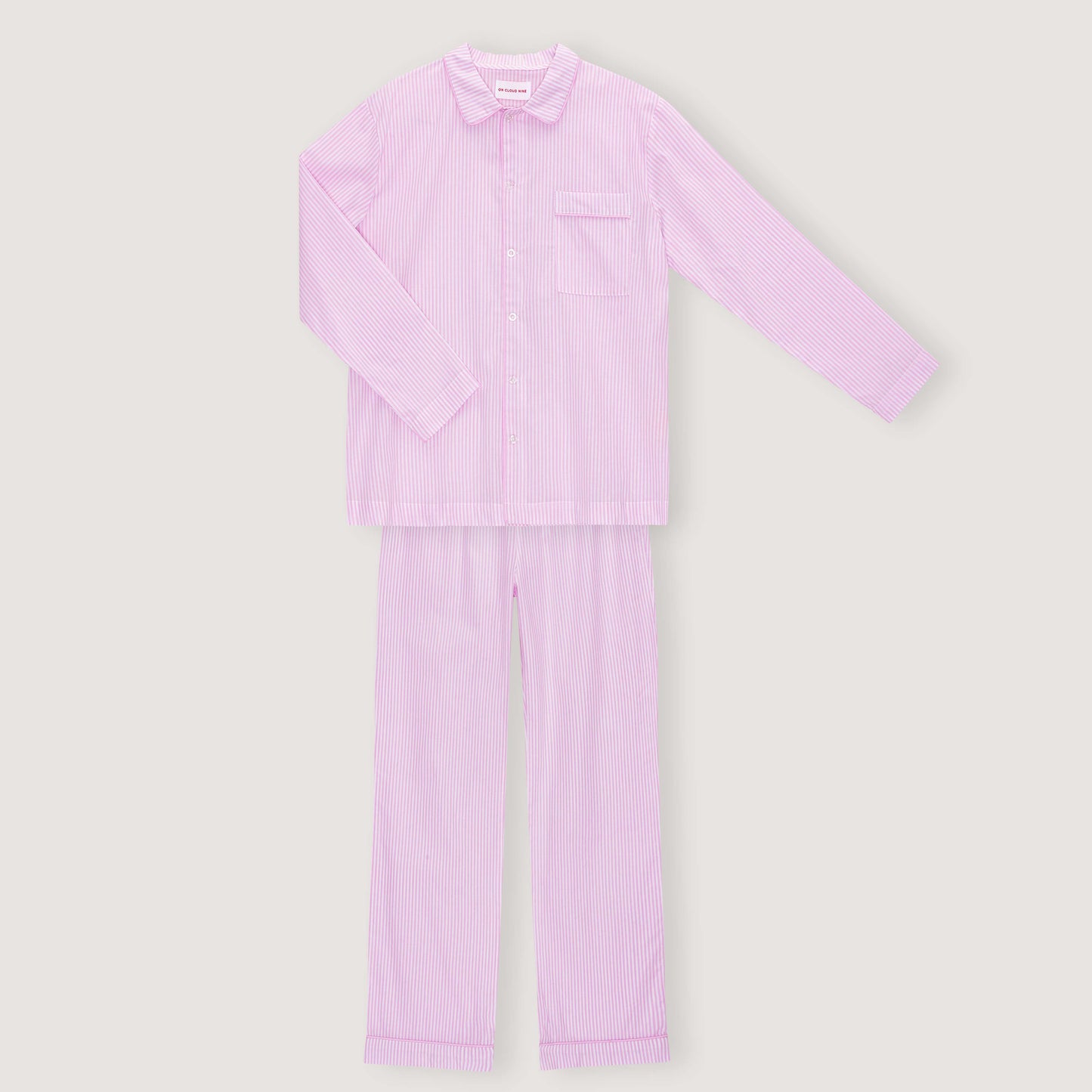 PYJAMAS SET // LIGHT PINK STRIPE // WOMEN