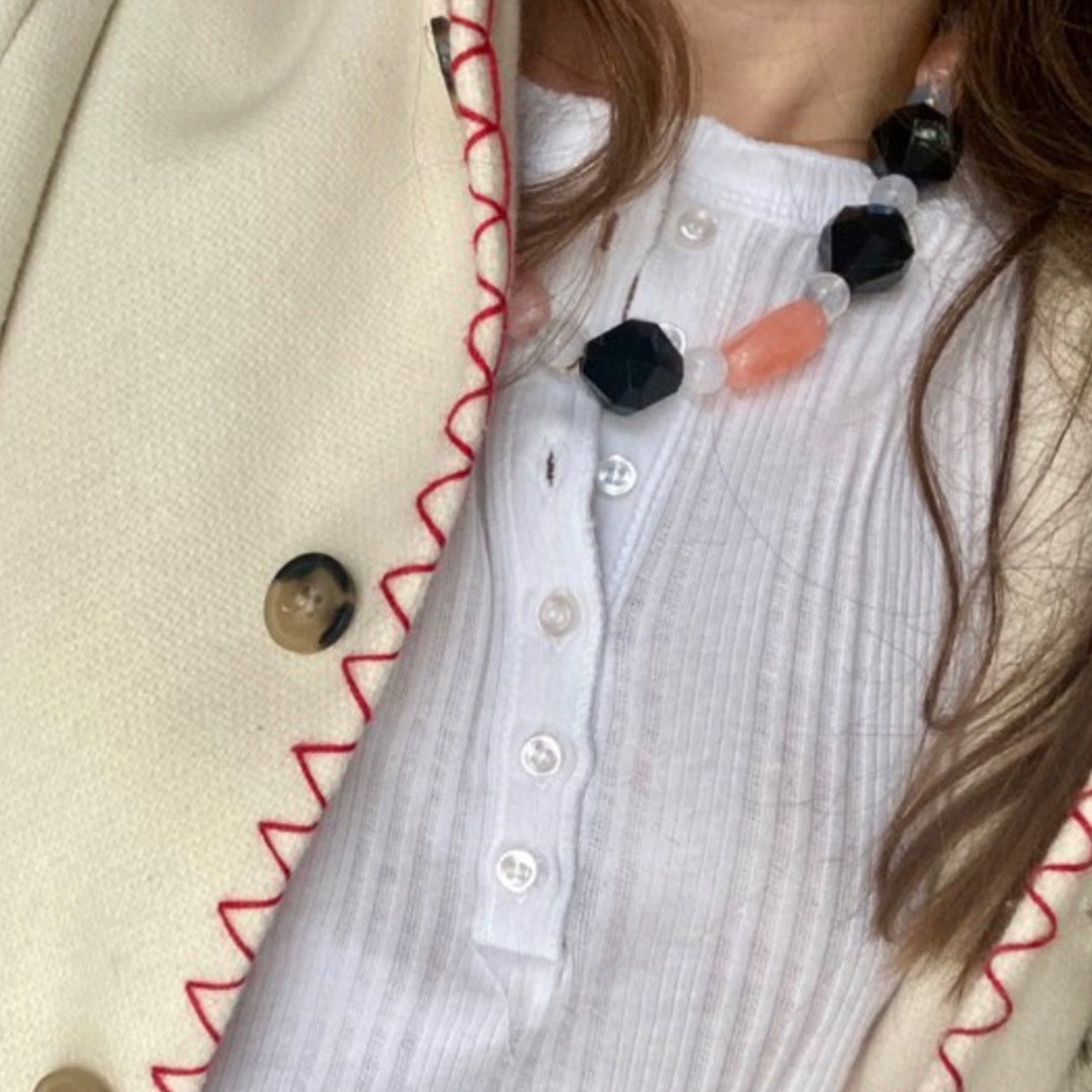 RIB BLOUSE // WOMEN // ORGANIC WHITE COTTON