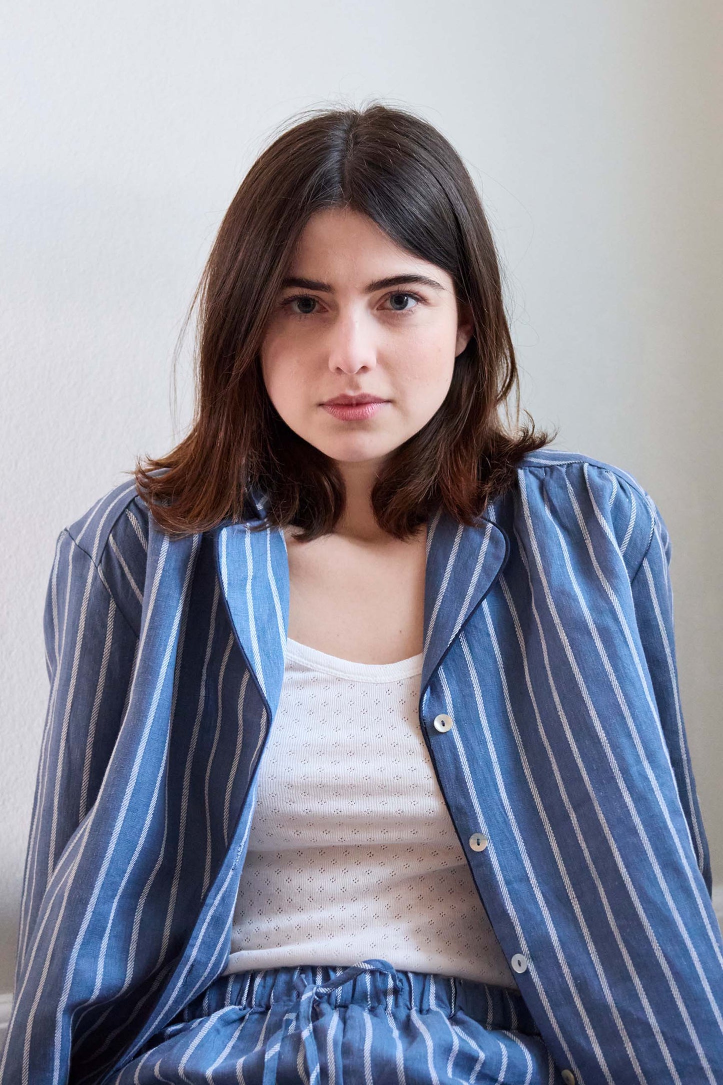 100% LINEN SHIRT // BLUE