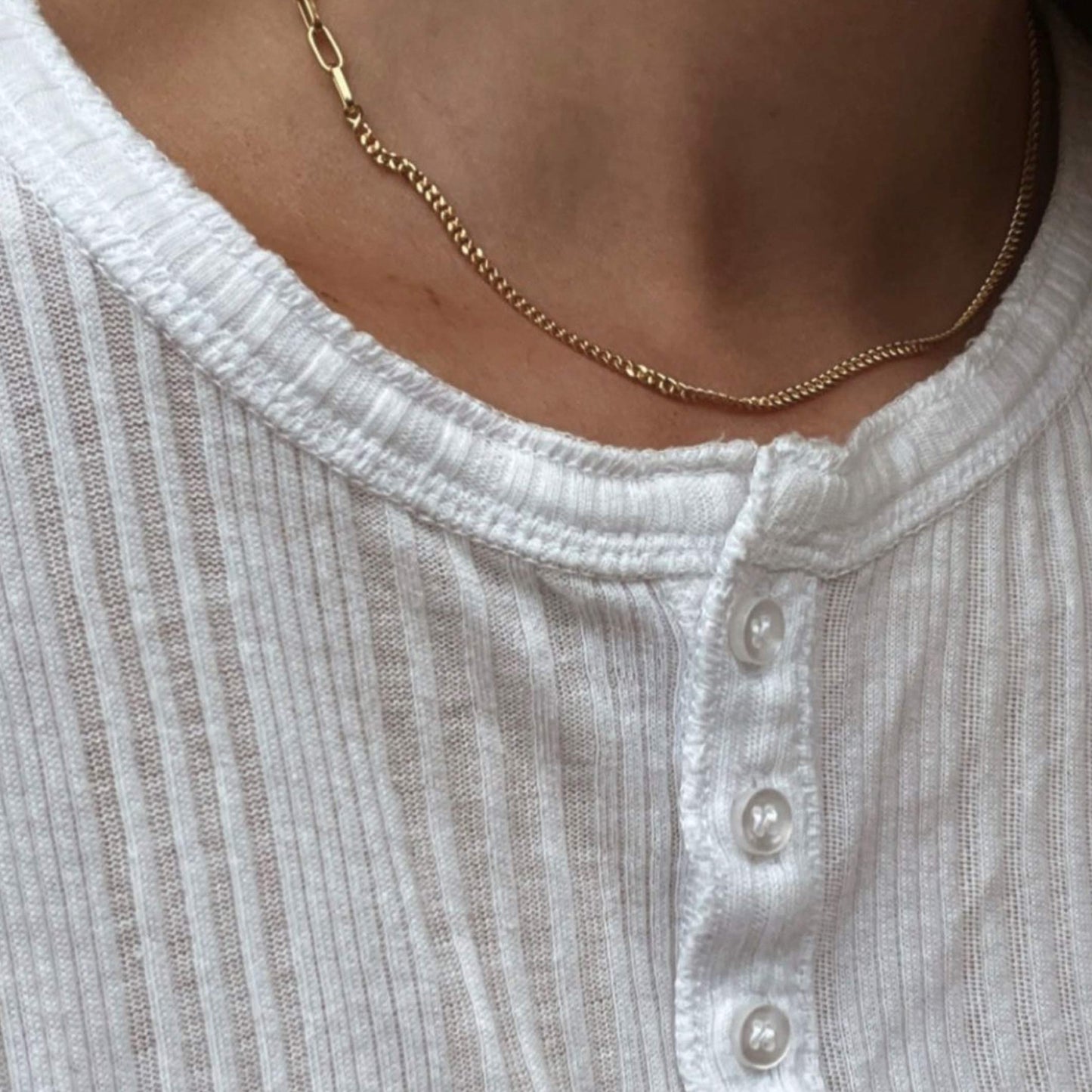 RIB BLOUSE // WOMEN // ORGANIC WHITE COTTON