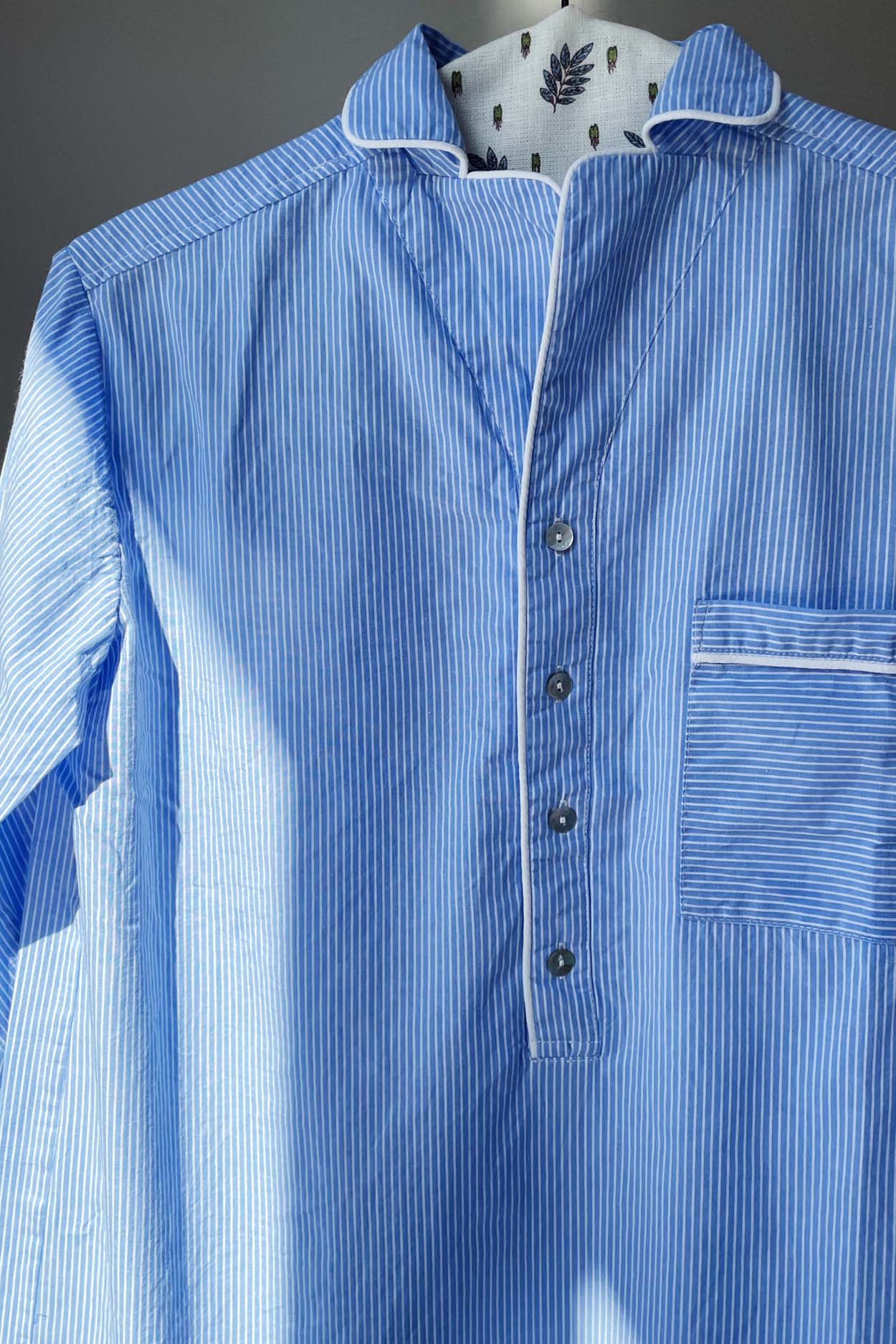 PYJAMAS SHIRTDRESS // BLUE STRIPE