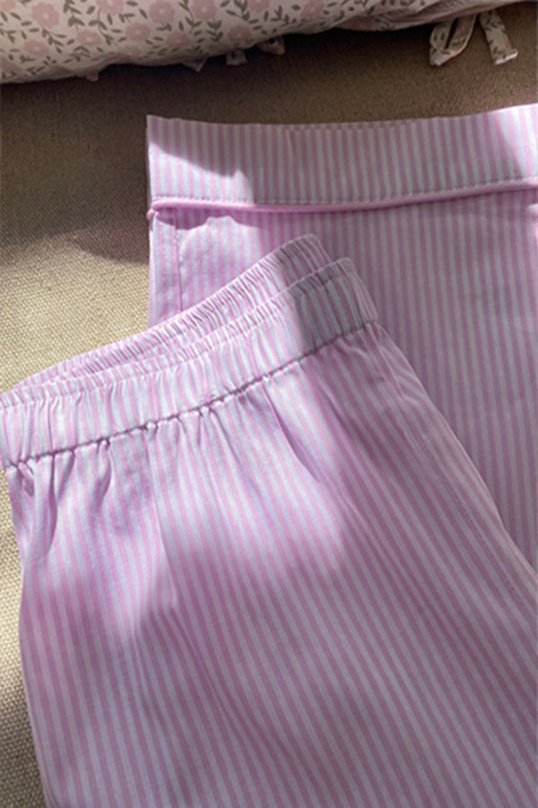 PYJAMAS SET // LIGHT PINK STRIPE // WOMEN