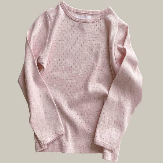 BLOUSE // WOMEN // PALE PINK POINTELLE