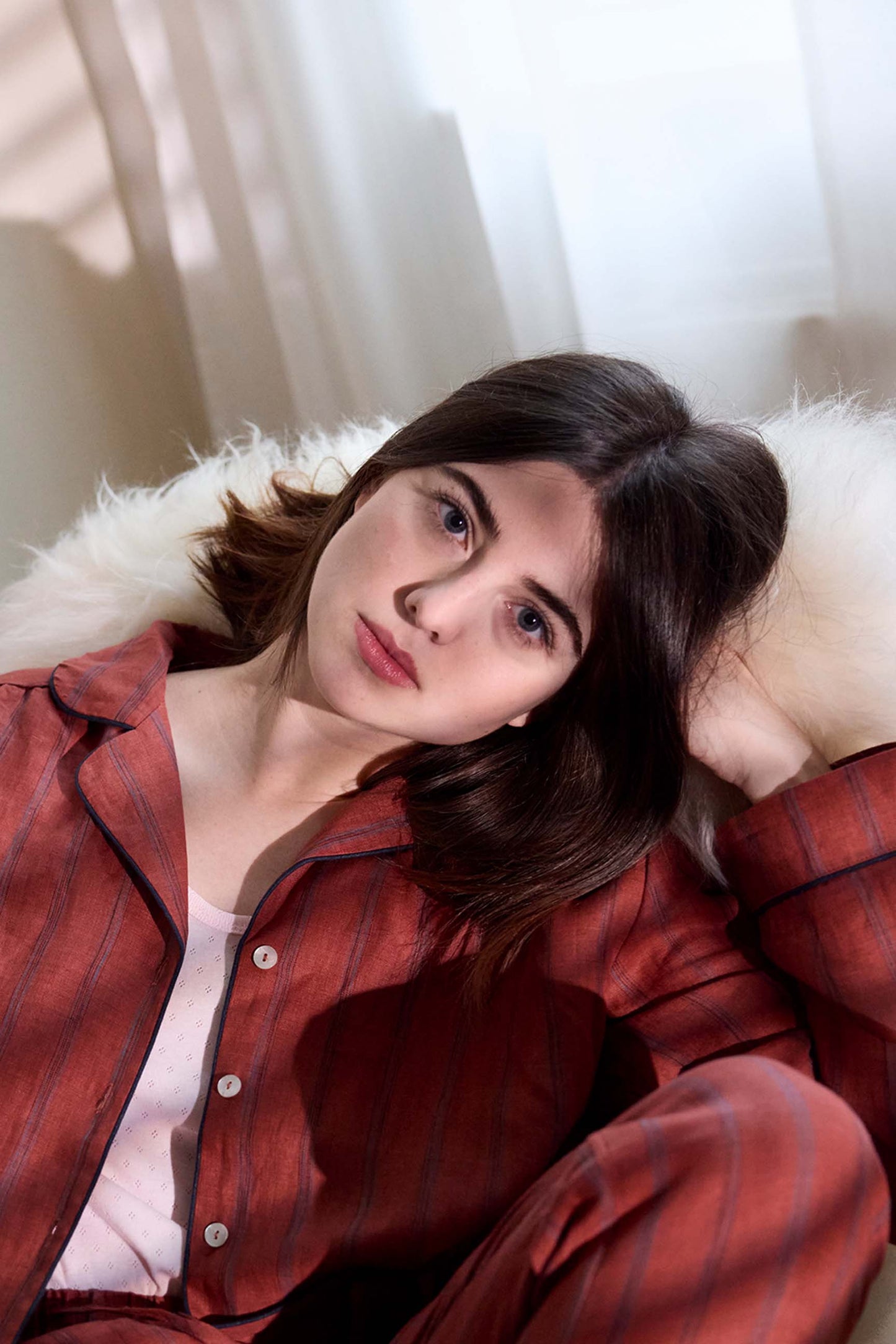 100% LINEN SHIRT // DK. TERRACOTTA