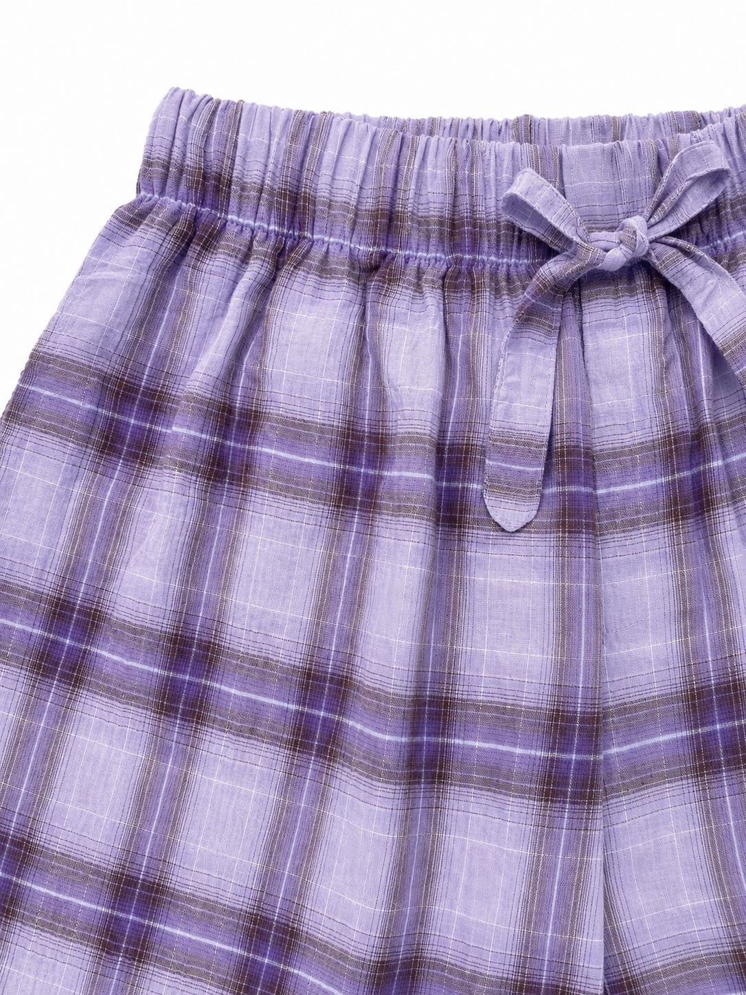 CHECKERED BERMUDA SHORTS / PURPLE CHECK WOMEN