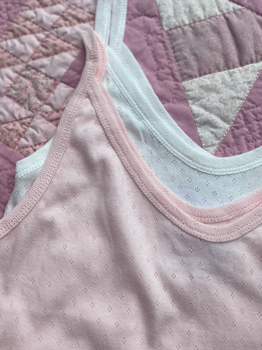 TANK TOP // WOMEN // PALE PINK POINTELLE
