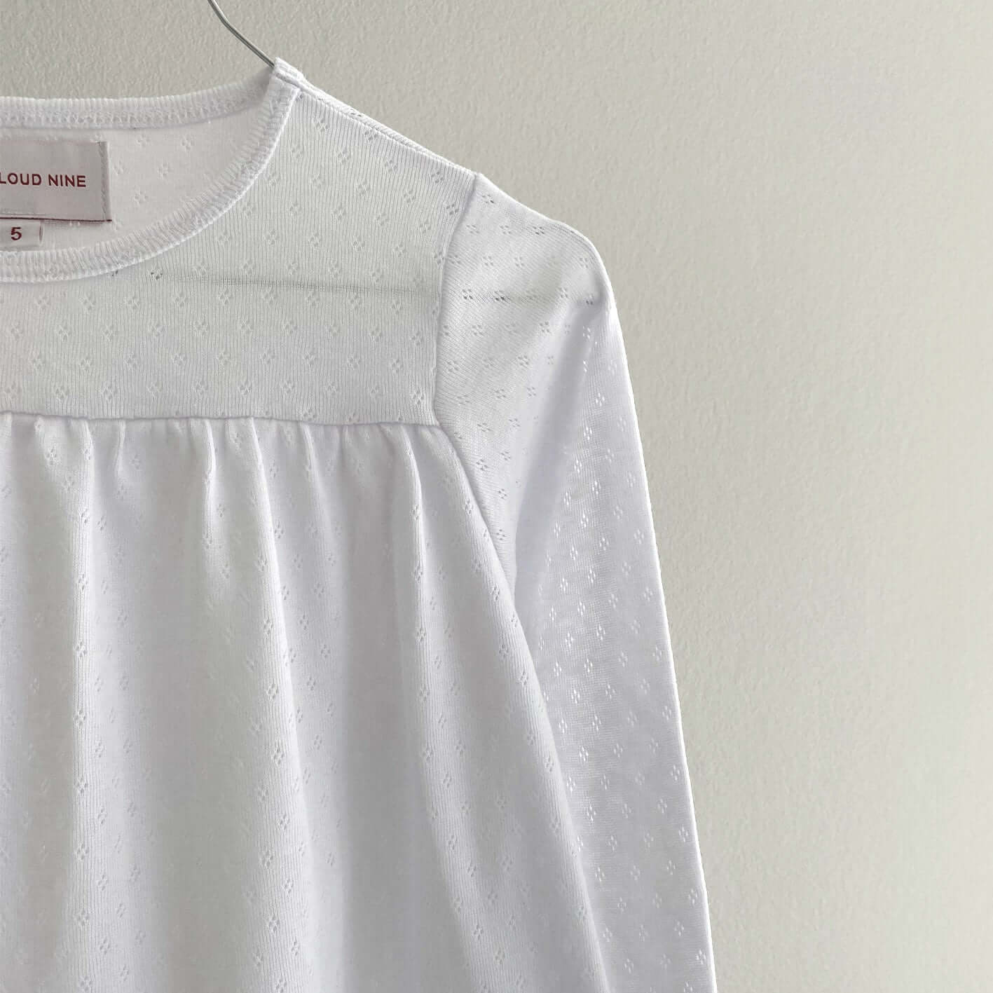 AVA DRESS // KIDS // WHITE POINTELLE ORGANIC COTTON