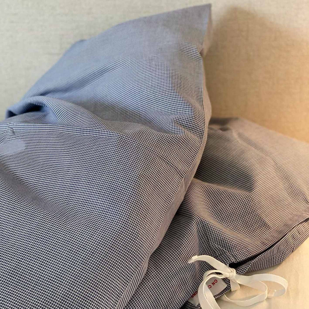 BEDDING // JUNIOR // BLUE CHECK ORGANIC COTTON