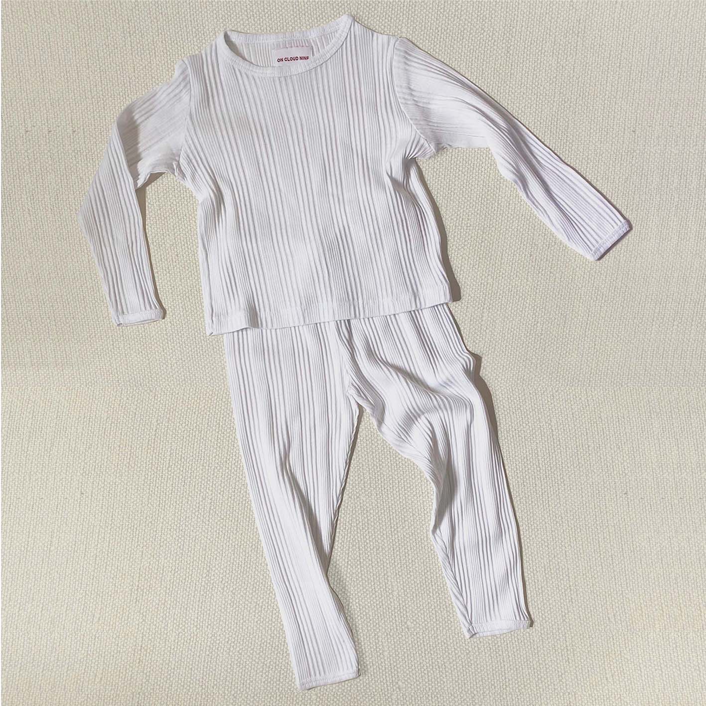 RIB SET // KIDS // WHITE RIB ORGANIC COTTON