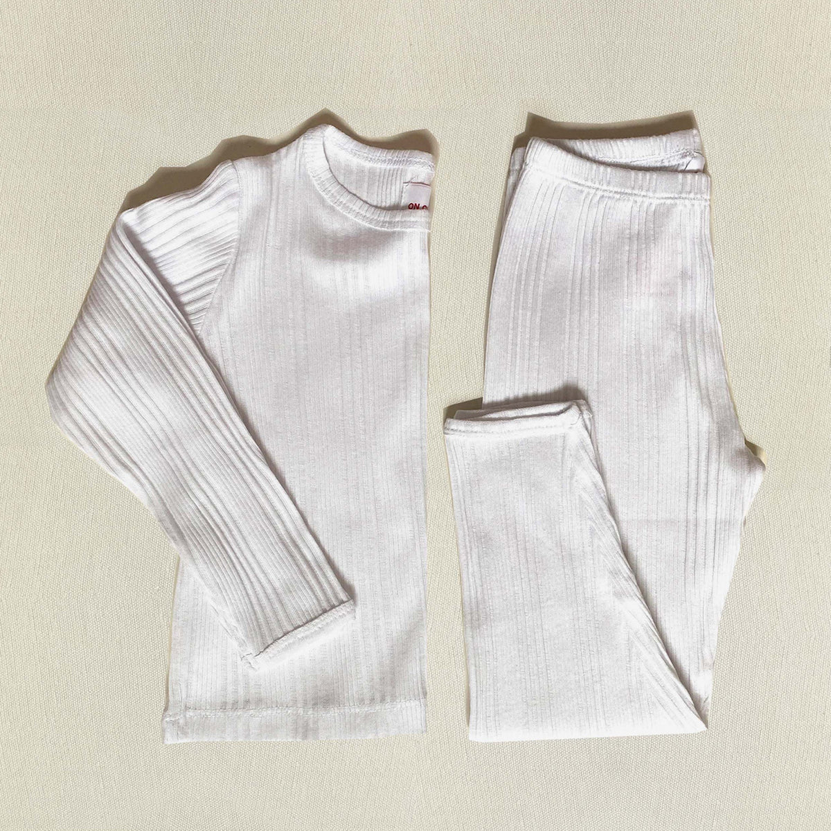 RIB LEGGINGS // KIDS // WHITE RIB ORGANIC COTTON