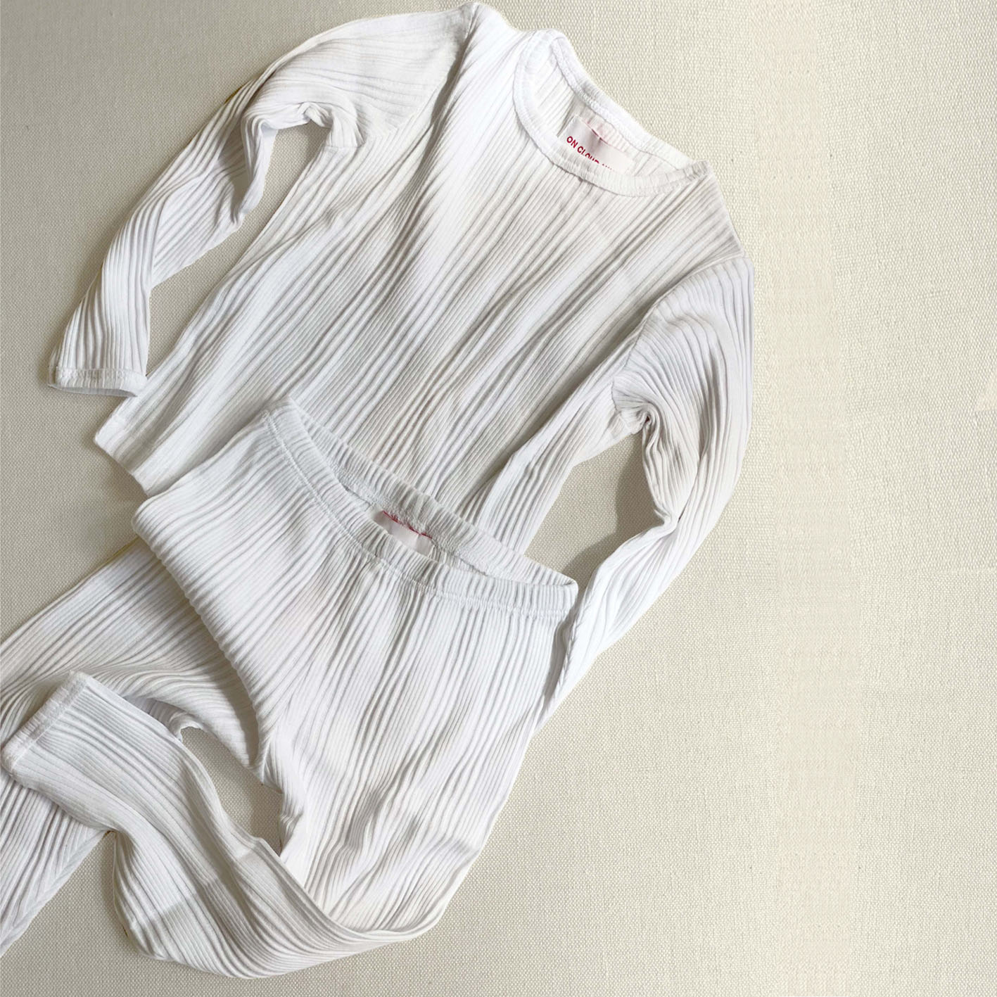 RIB SET // KIDS // WHITE RIB ORGANIC COTTON