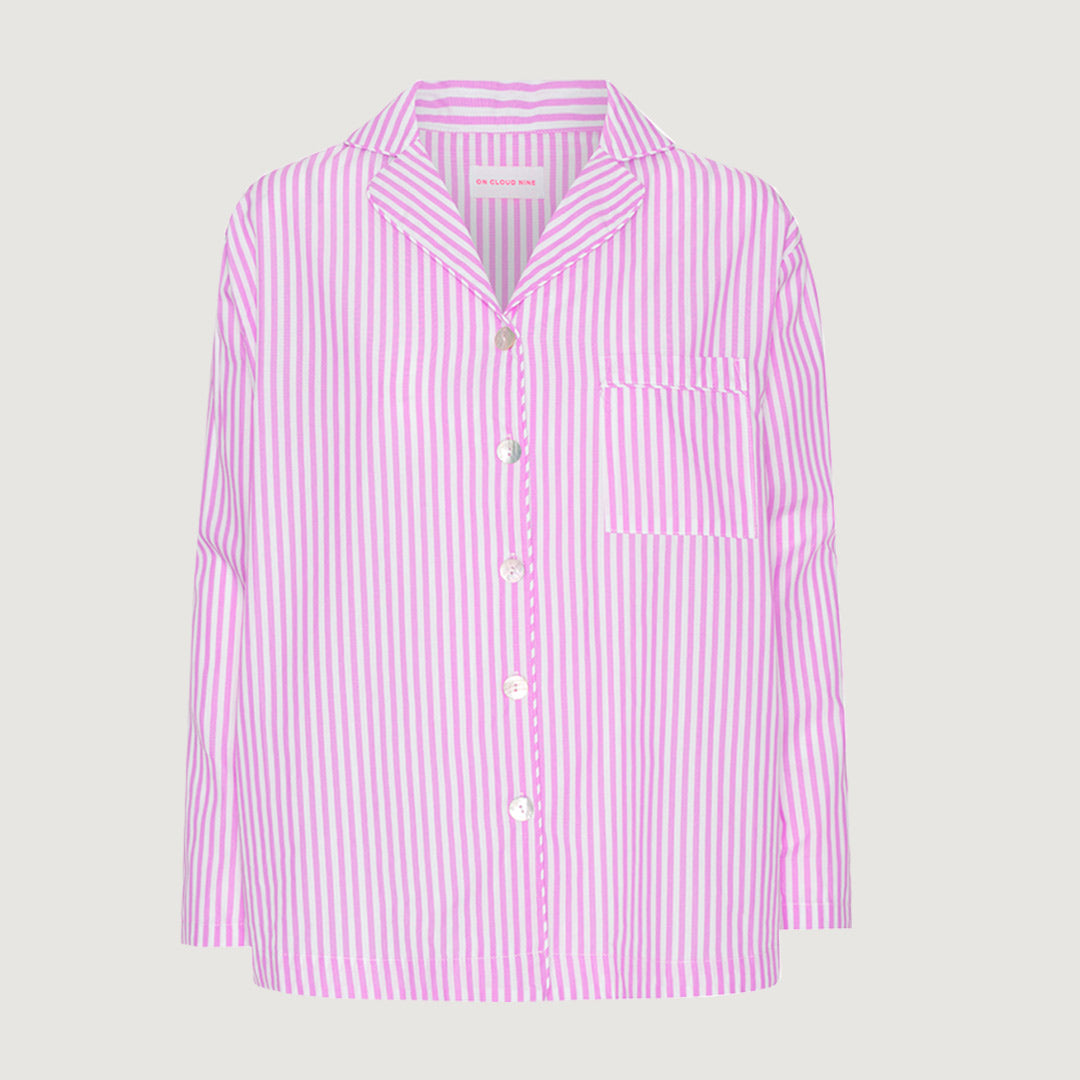 PYJAMAS SHIRT // WOMEN // LILAC STRIPES