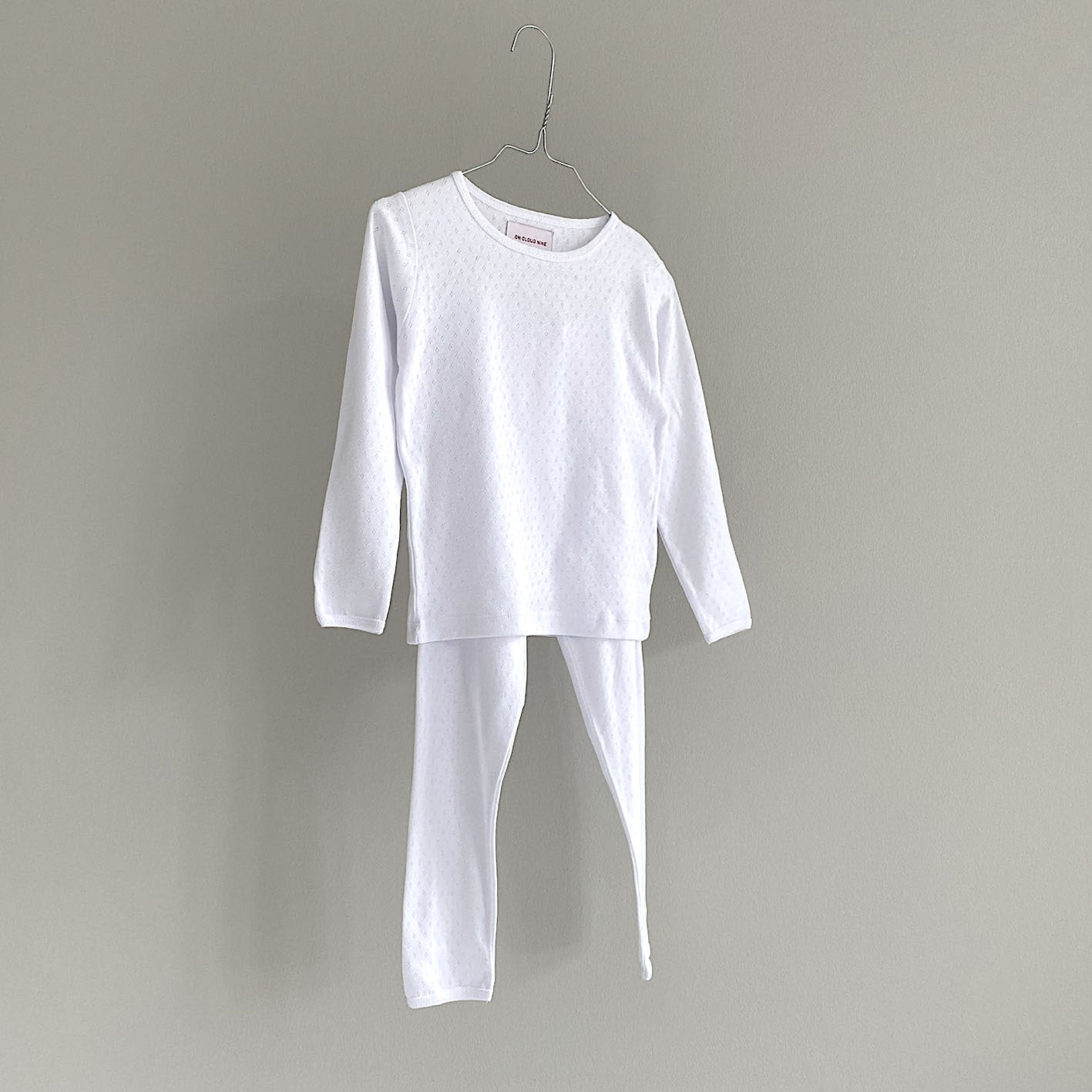 SOFT POINTELLE SET  // KIDS // WHITE