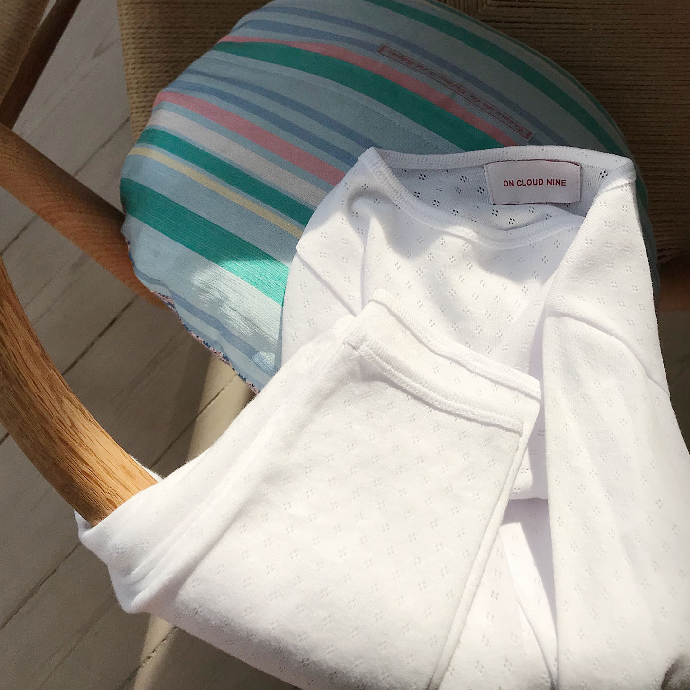 SOFT POINTELLE SET  // KIDS // WHITE