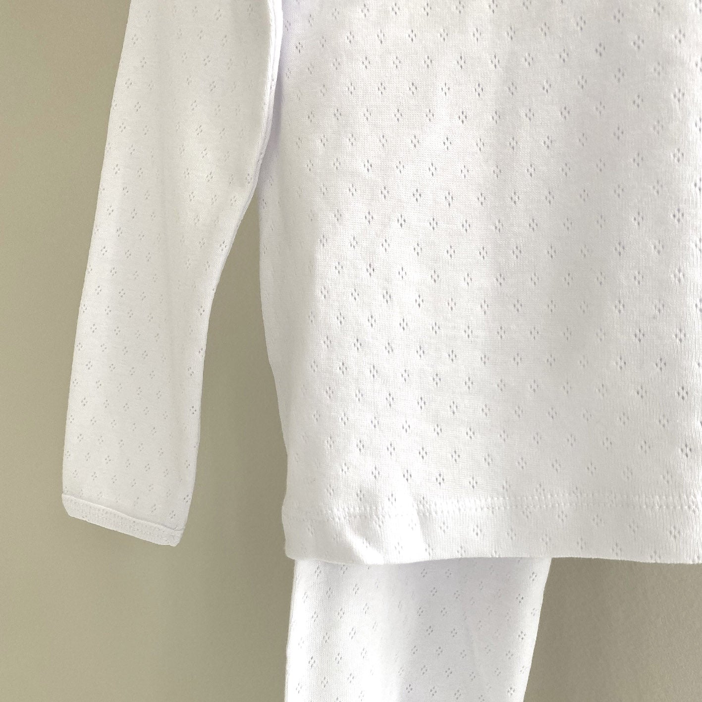 SOFT POINTELLE SET  // KIDS // WHITE