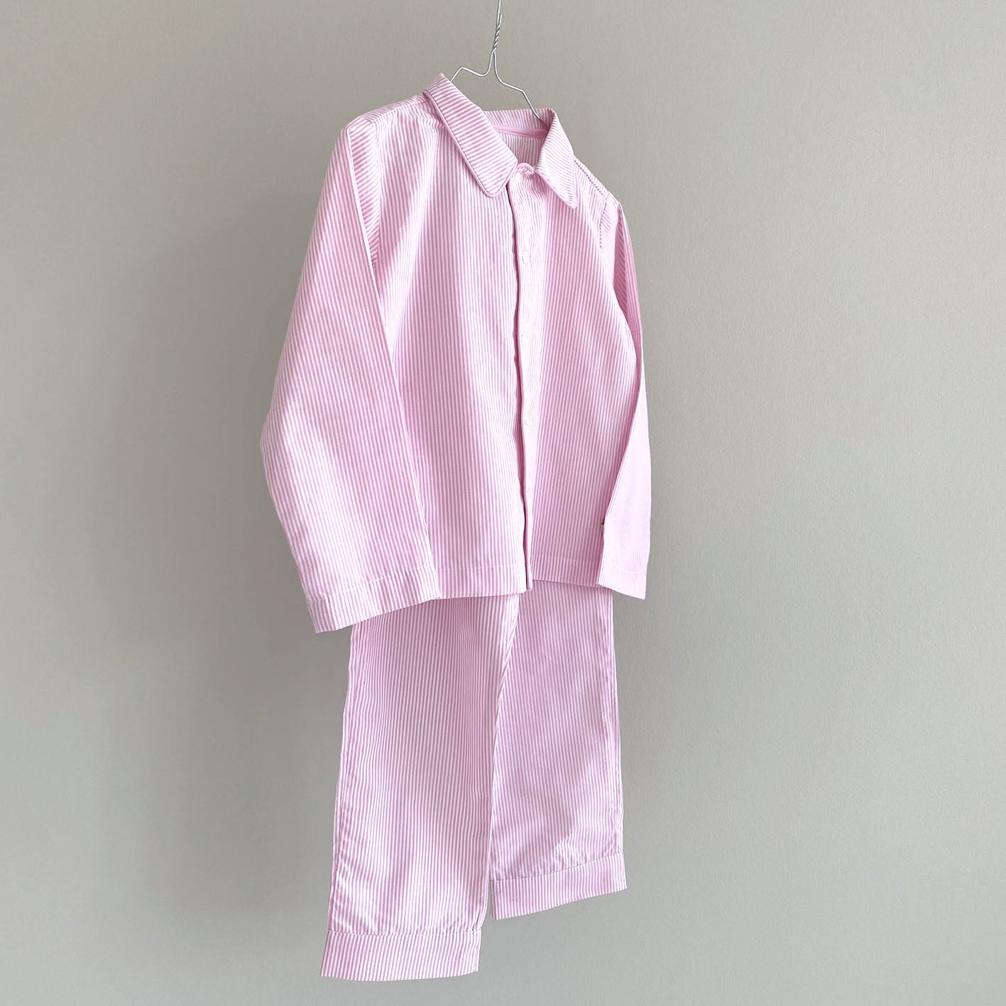 Kids pajama set pink stripe