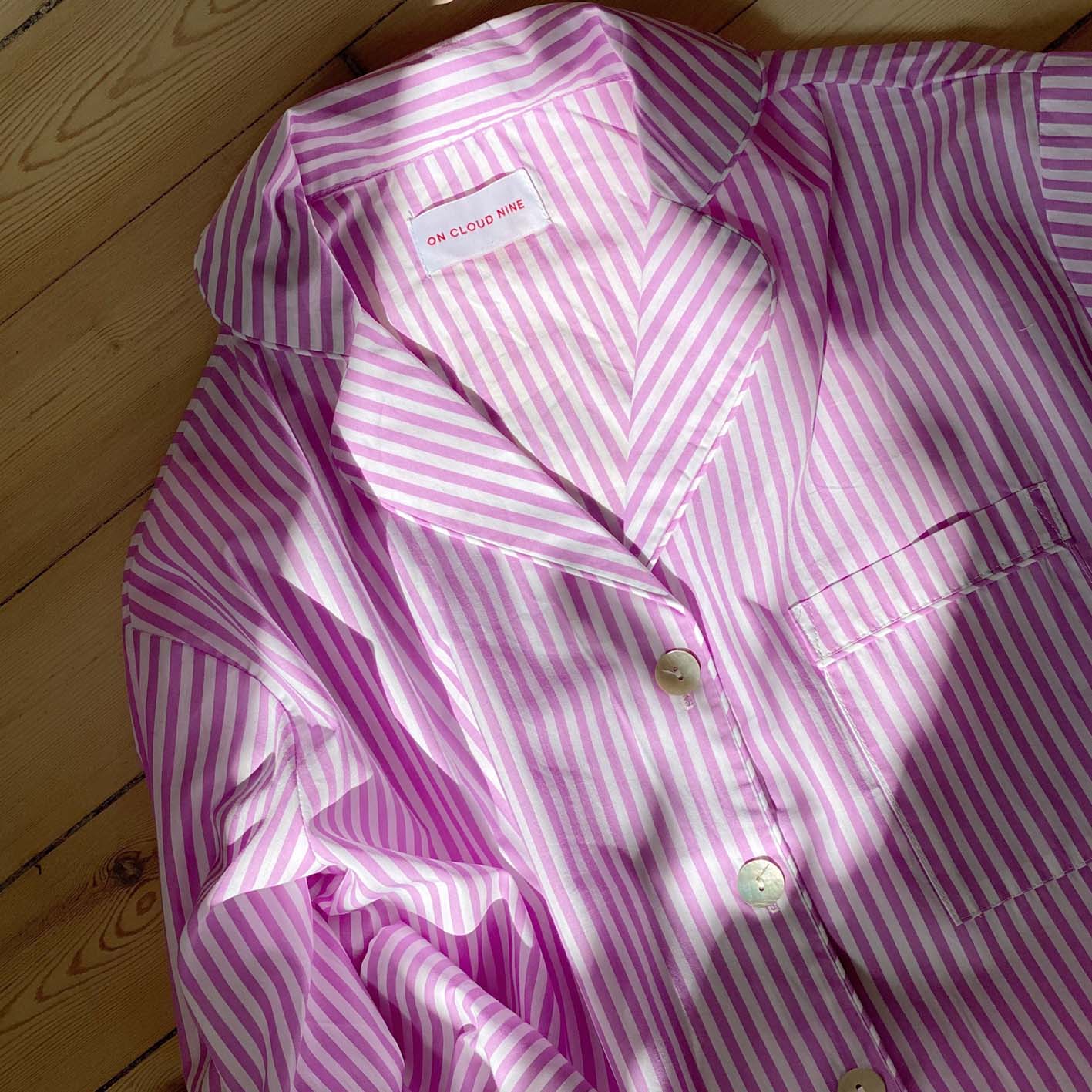 PYJAMAS SHIRT // WOMEN // LILAC STRIPES