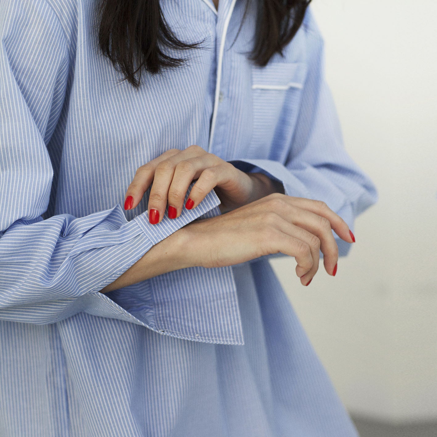 PYJAMAS SHIRTDRESS // BLUE STRIPE
