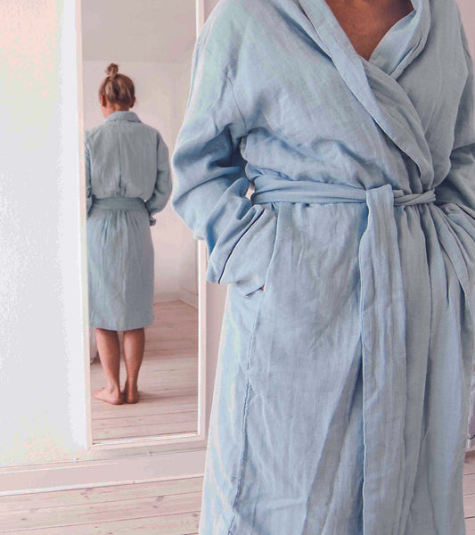 KIMONO // LIGHT BLUE MUSLIN