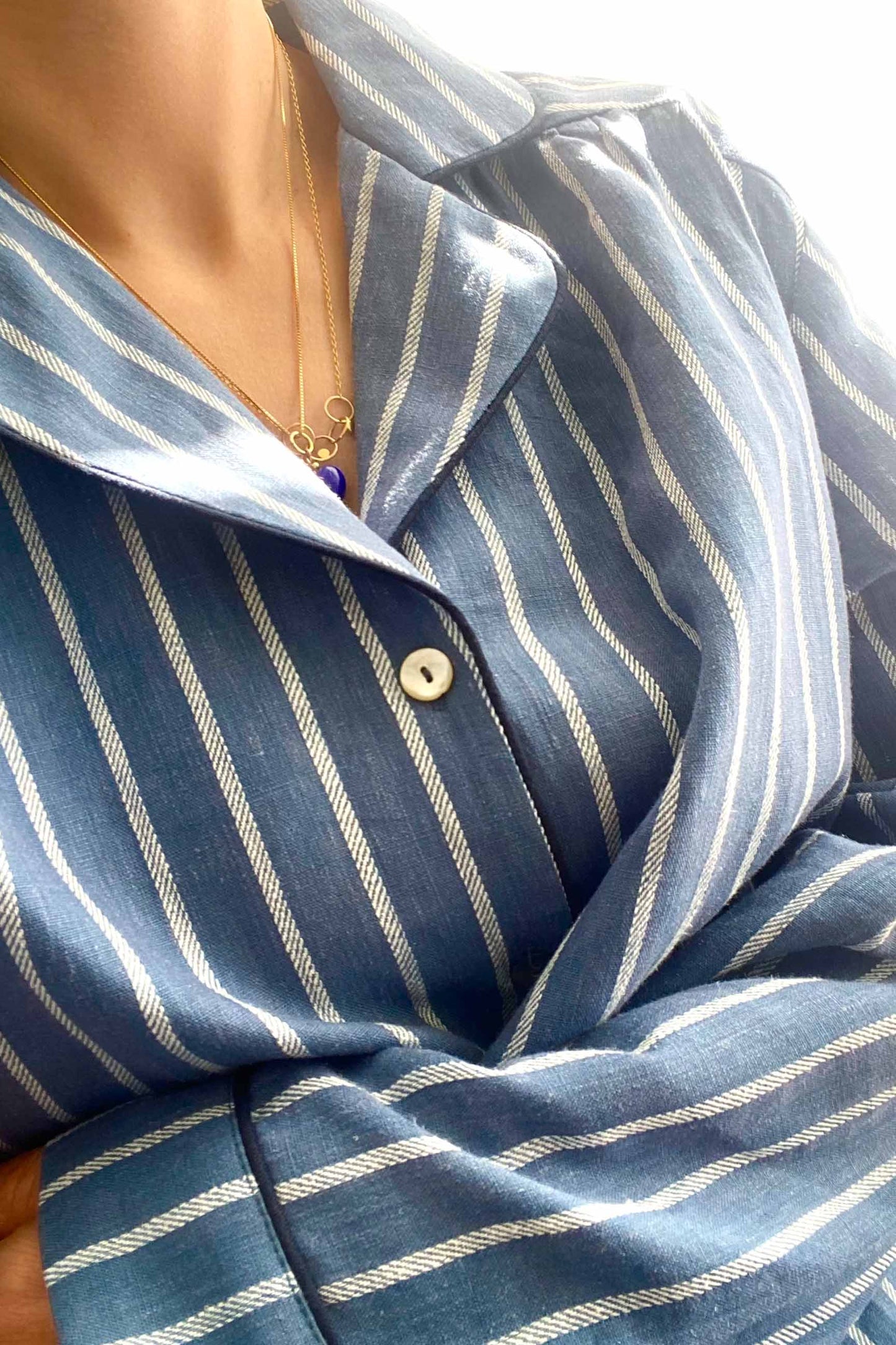 100% LINEN SHIRT // BLUE