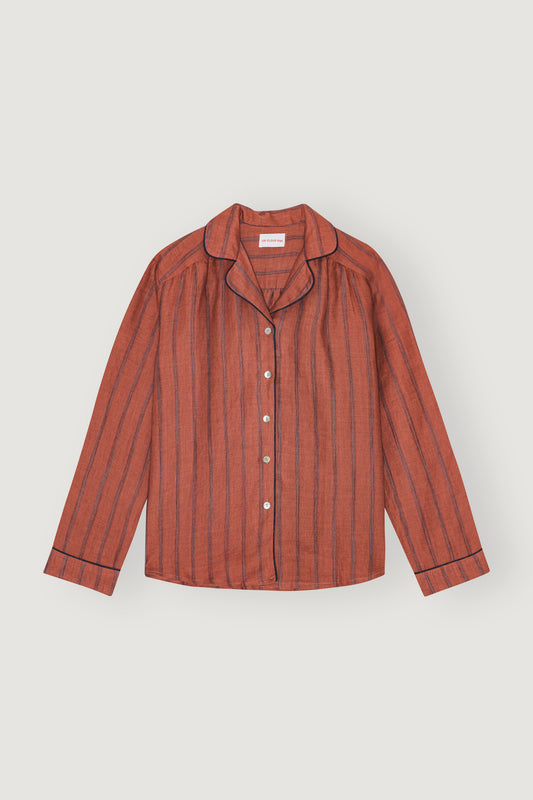 100% LINEN SHIRT // DK. TERRACOTTA