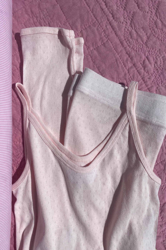 TANK TOP // WOMEN // PALE PINK POINTELLE
