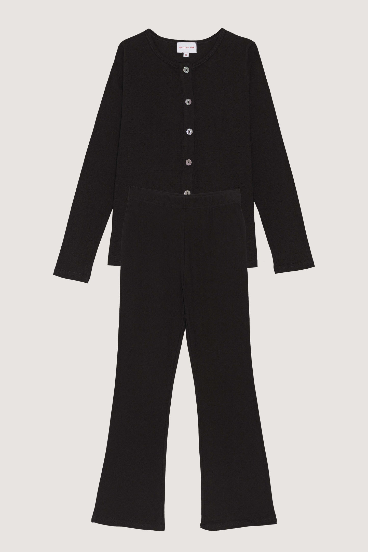 POINTELLE SET // WOMEN // BLACK COTTON
