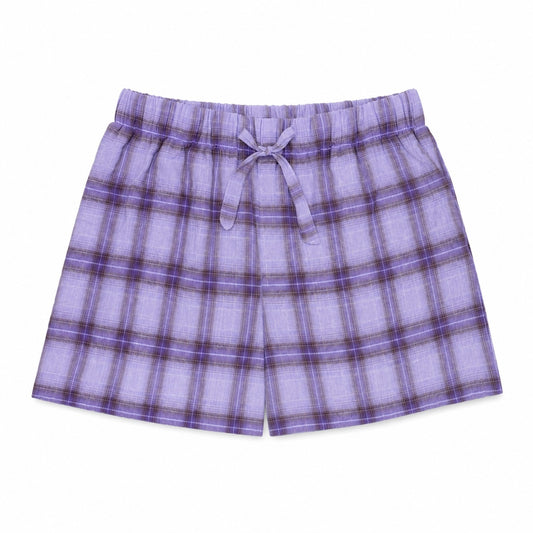 CHECKERED BERMUDA SHORTS / PURPLE CHECK WOMEN