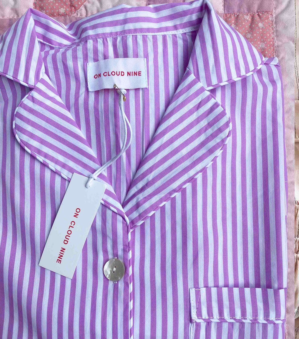 PYJAMAS SHIRT // WOMEN // LILAC STRIPES