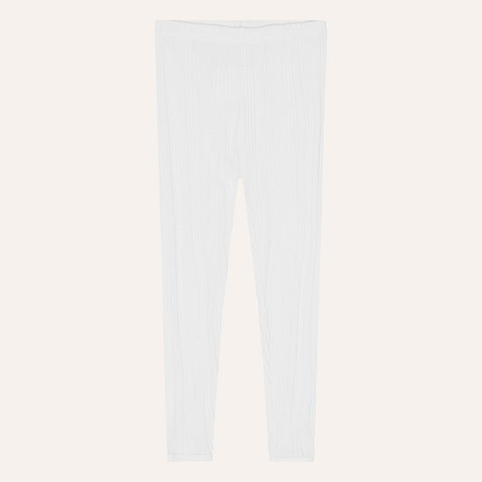 RIB LEGGINGS // KIDS // WHITE RIB ORGANIC COTTON