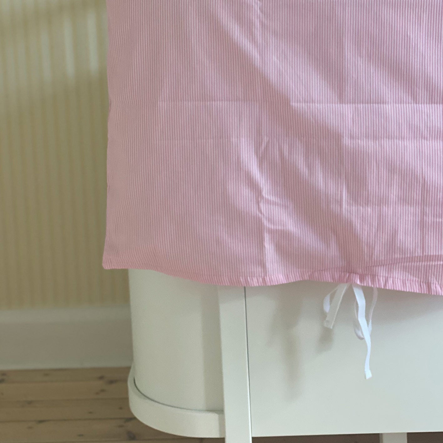 DUVET COVER // BABY // PINK STRIPE ORGANIC COTTON