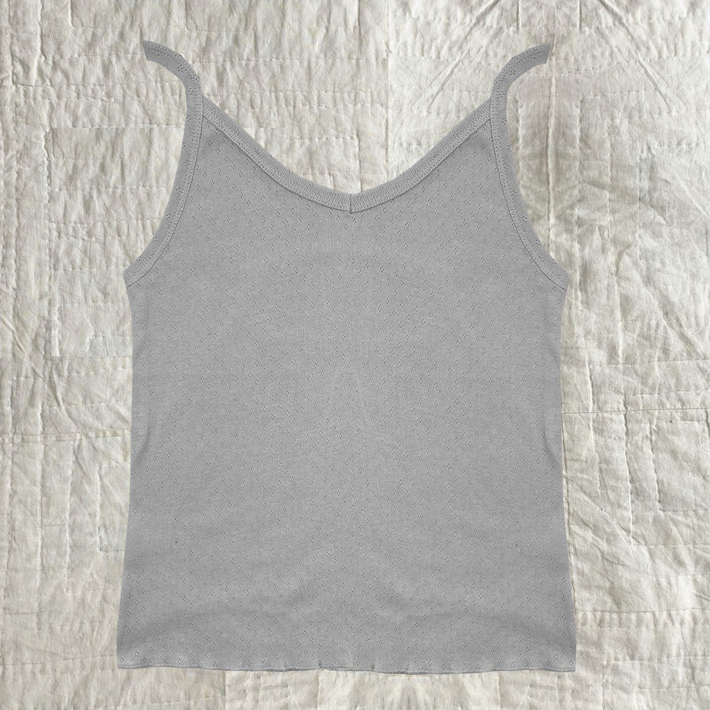 TANK TOP // WOMEN // GREY POINTELLE