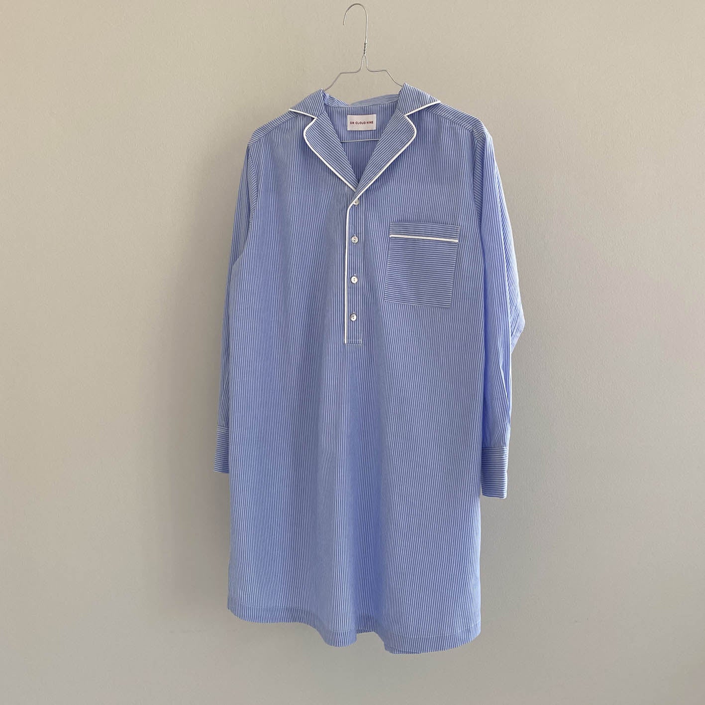 PYJAMAS SHIRT DRESS // BLUE STRIPE