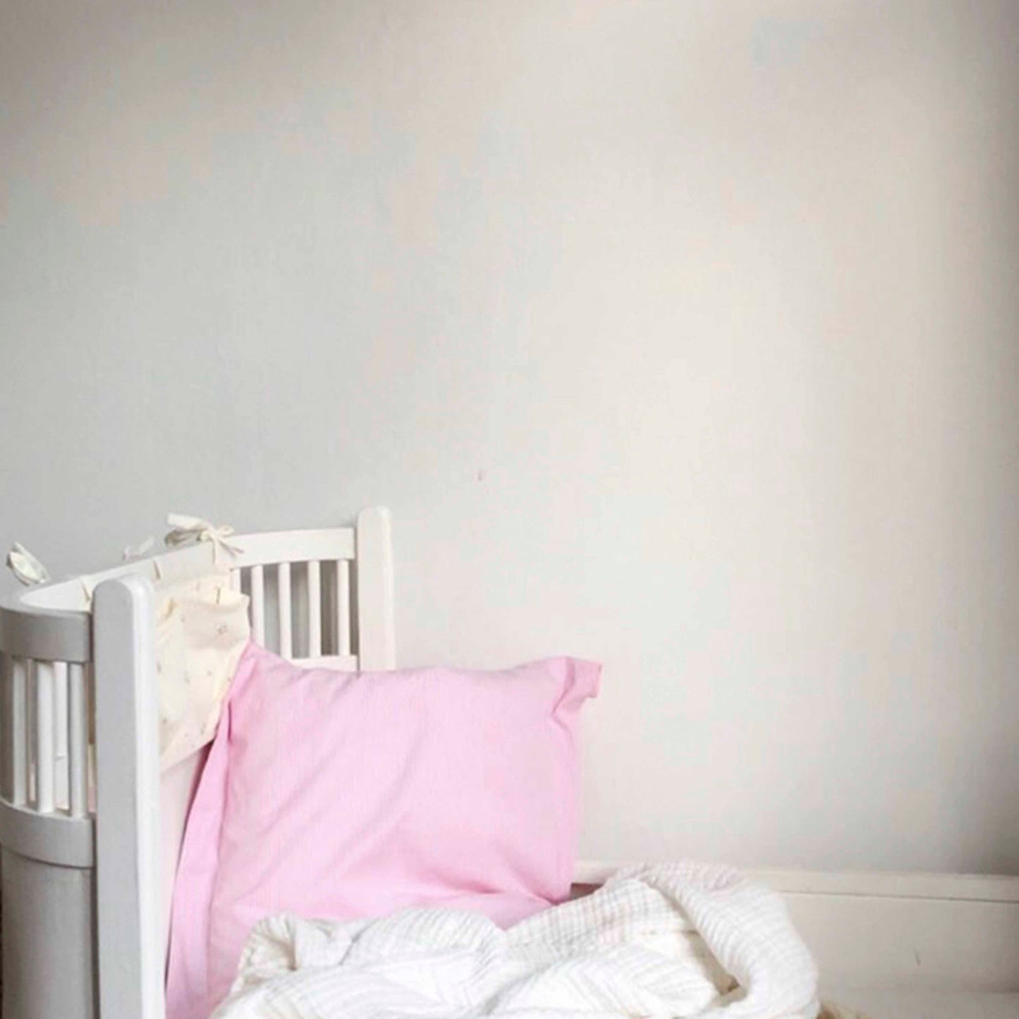 DUVET COVER // BABY // PINK STRIPE ORGANIC COTTON