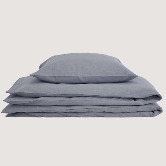 BEDDING // JUNIOR // BLUE CHECK ORGANIC COTTON